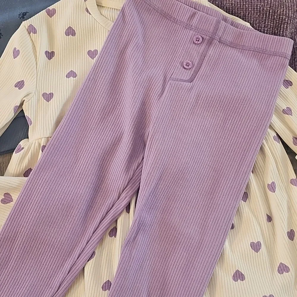 Girls Bundle. 3 Outfits Plus A Vest With Matching Pants Great Condition - Picture 4 of 16